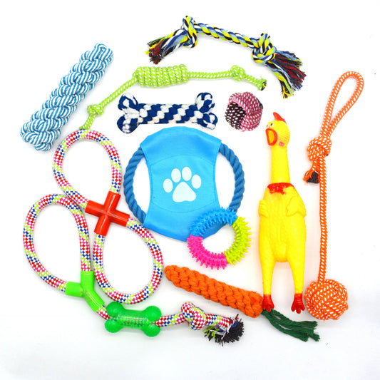 Dog Toy Set with Teeth Grinding Toy