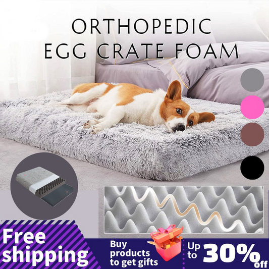 Plush orthopedic pet mattress